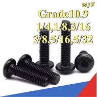 10.9 Grade Inch Screw US Round Head Hexagon Screw 1/4, 1/8, 3/16, 3/8, 5/16, 5/32 【WJX-CB】