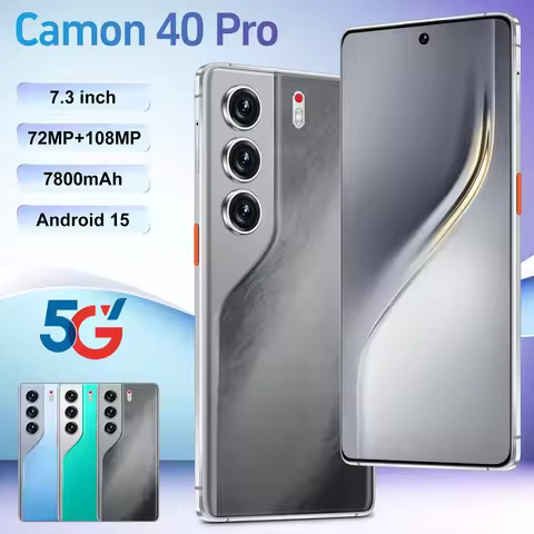 2025 HOT Camon 40 Pro 7.3inch HD Global Edition Original Smart Dual Card 8000mAh Battery Facial Reco