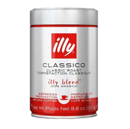 ILLY Classico 100% Arabica Roasted Ground Coffee อิลลี่ คลาสสิคโค่ กาแฟคั่วบด (Italy Imported) 250g.