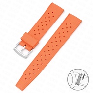 For  Seiko Citizen Tropical Soft Breathable Silicone Strap Quick Release Watch Band 20mm 22mm Rubber Tropic Smart Strap