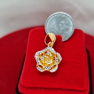 Murni Mewah Emas916, Loket Bunga Rose D3d 7777 1.5 cm Pd