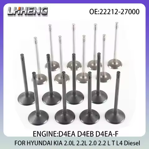 16pcs New Intake & Exhaust Valve Kit For HYUNDAI ELANTRA GRANDEUR i30 KIA 2.0L 2.2L 2.0 2.2 L T L4 D