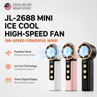 JL-2688 Ice Compress Fan 199 Speed Turbo Wind Digital Display Rechargeable Kipas Ais Mini 2688