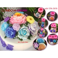 Silicone mold for making 4D embossed flower jelly