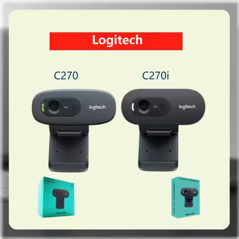 Logitech C270 HD 720P Webcam with Built-in Microphone USB 2.0 Mini Computer Camera for PC/Laptop Vid
