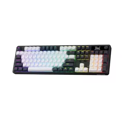 Redragon K761 Wireless Gasket Gaming Hype Screen & Knob, 104 Keys Mechanical Easy-Control 1.26’ TFT 