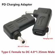 PD USB C ke 4.0x1.35mm Penyesuai Lelaki Slim Tip Penukar Penyambung Pengecas untuk Asus UX360C Q302L