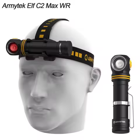 Armytek Elf C2 Max WR Multi Flashlight 4 IN 1 2500 Lumens Headlamp Warm / White Light EDC Led Torch 