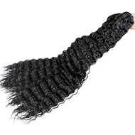 32Inch Hair Extension Human Hair Washable Long Deep Wave Bulk Hair Crochet Braid Blonde Grey Purple