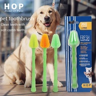 Pet Toothbrush 360 Degree Bamboo Shaped Pet Oral Cleaning Plastic Dog Toothbrush Pet Supplies