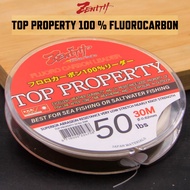 ZENITH 100% FLUOROCARBON TOP PROPERTY 30meter Fishing Leader Line Tali Leader Zenith Tali Casting