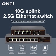 ONTi 8 Port and 4-Port 2.5Gb Ethernet Switch 10G SFP+ Uplink Plug and Play 2.5GBASE-T Network Switch