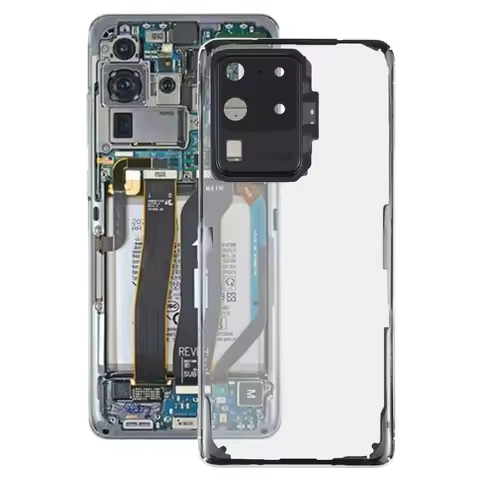 Glass Transparent Battery Back Cover For Samsung Galaxy S20 Ultra SM-G988 SM-G988U SM-G988U1 Glass T