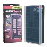 Battery Organizer + Pointer Voltage Tester, holds 116 pcs assorted battery sizes, AA/AAA/D/C/9V, cat