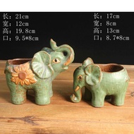 Ceramic Elephant Succulent Flowerpot Succulent Bonsai Wholesale Creative Elephant Succulent Flower Pot Large7113