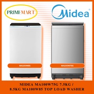 MIDEA 7.5KG MA100W75G  / 8.5KG MA100W85  TOP LOAD WASHING MACHINE - 2 YEARS MIDEA WARRANTY