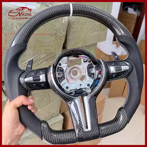 True carbon fiber steering wheel for BMW F30 M5 M3 M2 M8 F10 E90 E89 F12 F13 E92 F20 F06 F80 F82 F83