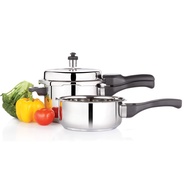 Premier Comfort Stainless Steel Combo 3 Ltr Pressure Cooker & 3L Pan Combo SG523, Induction Compatib