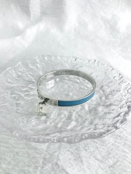 【 日本直送 名牌中古包 】HERMES 愛馬仕 手鐲 銀藍色 凱莉 vintage 古董 wwkytm