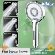 HILDAR Shower Head, Large Panel High Pressure Water-saving Sprinkler, 3 Modes Adjustable Handheld Multi-function Shower Sprayer