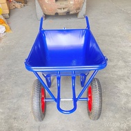 Two-Wheel Agricultural Garden Transport Cart Construction Site Cart Handcart Bucket Cart Small Cart 