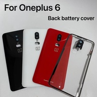 Oneplus6 Rear Housing For Oneplus 6 One Plus A6000A6003 Glass Back Cover Repair Replace Phone Battery Door Case + Camera Lens Logo Glue