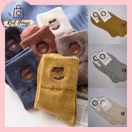 Korean style cartoon bear cotton socks | Stoking Kapas