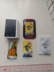 經典塔羅卡片鐵盒包裝彩色卡牌中文塔羅牌占卜卡片咭自學新手入門 tarot cards game prediction traditional type card classic