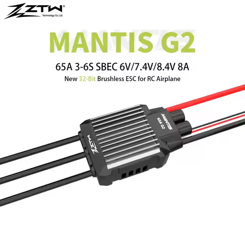 ZTW Mantis G2 65A ESC 3-6S Built-in 6V/7.4V/8.4V SBEC 8A Brushless Speed Controller For RC Airplane 