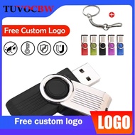 Plastic rotation usb 2.0 pen drive 128GB flash drive 64GB thumb drive 32GB keychain 16GB pendrive or