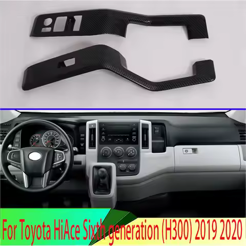 For Toyota HiAce Sixth Generation (H300) 2019 2020 Carbon Fiber Style Door Window Armrest Cover Swit