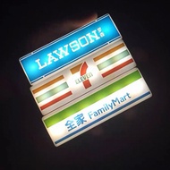 Mini Fridge Magnet Light Box Japan Taiwan 7-Eleven Lawson FamilyMart Lights Decoration Touch Sensor