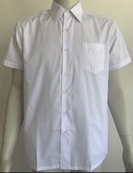 XS- 4XL 恤衫領冇箍住嘅感覺😗 短袖白恤衫 中學白恤衫 制服白恤衫 保安白恤衫