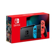 【Nintendo 任天堂】Switch 主機/紅藍手把 電力加強版(日本公司貨)+健身環大冒險+全配包+手把充(一年保固)