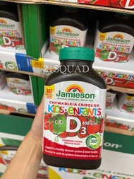 ［加拿大代購］ Jamieson 兒童維生素D3 400 IU (草莓口味) 365 粒