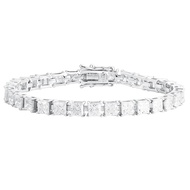 TBCYD 4x4mm D Color Princess Cut Moissanite Tennis Bracelet For Women GRA Certified S925 Silver Lab