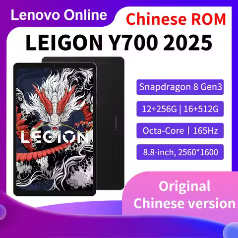 New Lenovo Y700 2025 Legion Original Snapdragon 8 Gen3 8.8inch 165Hz 12G 512G Gaming Pad E-sport Tab