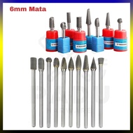 6mm Tungsten Carbide Burr Single Cut Double Cut Rotary Porting Tool Mata Porting Mata Korek