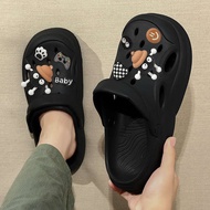 sandal lelaki crocs men Kasut tindik luar lelaki musim panas 2024 pantai baharu anti-slip dan anti-b