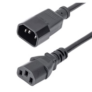 Power Extension Cord, C14 to C13, 10A 125V, 18AWG, Computer Power Cord Extension - 4 Meters