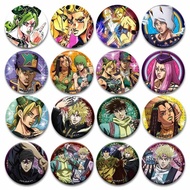 Anime JoJo's Bizarre Adventure Brooch Cosplay Figure Joseph Giorno Jotaro Badge Pins Backpack Jacket