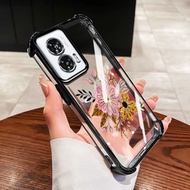 YBD Case For Motorola Moto Edge 50 Fusion G60 G60S G40 Fusion Anti-drop Protection White Gardenia Cl