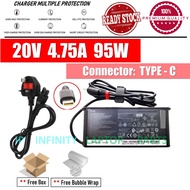 NEW Original Grade 95W USB Type-C Lenovo Legion Y740S Yoga Slim 7 Pro ideapad 5 - 15 14 4.75A 3A ADL