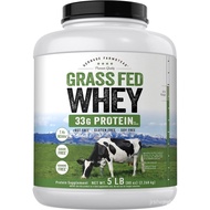 Carlyle Grass Fed Whey Protein Powder | 5lb (80 oz) | 33g of Protein Per Serving | Unflavored | Suga