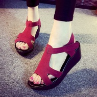 MERAH Sgl140R Size 36 37 38,39,40 Yongki Komaladi Wedges TALI GZ998 Wedge Sandals Dl40 Red - Mera