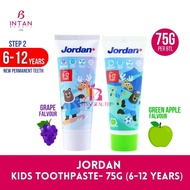 Jordan Baby Kids Toothpaste / Toothbrush (Colour Randomly)- New Permanent Teeth 6-12 Years (Step 2) 