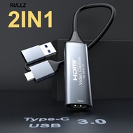4K HDMI To Type C USB 3.0 Audio Video Capture Card 1080p 60 Game Live Streaming Recording Grabber fo