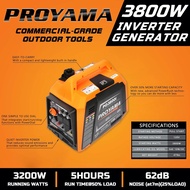 [padc] PROYAMA Portable Inverter Generator Super Quite Light Weight 3800 Watt Gas Generator for Home