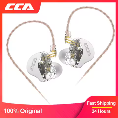 CCA CRA Hanging In Ear Wired HiFi Headset Monitor Headphones Noice Cancelling Sport Gamer Earbuds Ea