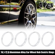 【JOLL HOT】4x Aluminum Hub Centric Rings 72.6mm Car Hub to 74.1mm Wheel Bore Fit For BMW